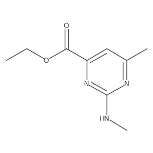 Ethyl 6-methyl-2-(methylamino)pyrimidine-4-carboxylate结构式