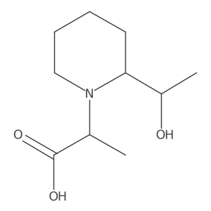 2-(2-(1-Hydroxyethyl)piperidin-1-yl)propanoic acid结构式