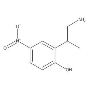 2-(1-Aminopropan-2-yl)-4-nitrophenol结构式