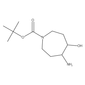 tert-Butyl trans-4-amino-5-hydroxyazepane-1-carboxylate Structure