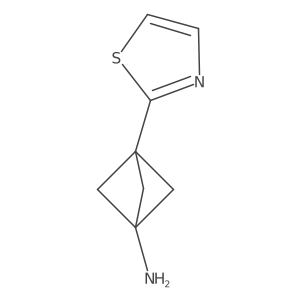 3-(Thiazol-2-yl)bicyclo[1.1.1]pentan-1-amine结构式