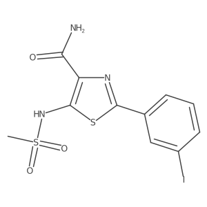 2-(3-Iodophenyl)-5-[(methylsulfonyl)amino]-4-thiazolecarboxamide结构式