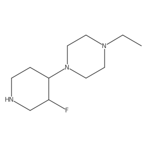 1-Ethyl-4-(3-fluoropiperidin-4-yl)piperazine Structure