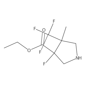 Ethyl 3-fluoro-4-methyl-4-(trifluoromethyl)pyrrolidine-3-carboxylate结构式