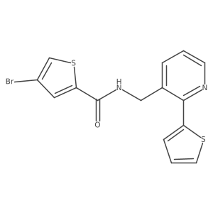 4-bromo-N-((2-(thiophen-2-yl)pyridin-3-yl)methyl)thiophene-2-carboxamide结构式