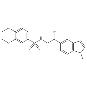 N-(2-hydroxy-2-(1-methyl-1H-indol-5-yl)ethyl)-3,4-dimethoxybenzenesulfonamide结构式