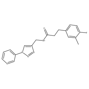 3-(4-fluoro-3-methylphenyl)-N-((1-(pyridin-3-yl)-1H-1,2,3-triazol-4-yl)methyl)propanamide Structure