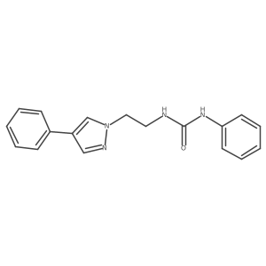 1-phenyl-3-(2-(4-phenyl-1H-pyrazol-1-yl)ethyl)urea结构式