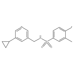 N-((5-cyclopropylpyridin-3-yl)methyl)-4-fluoro-3-methylbenzenesulfonamide Structure