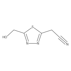 2-[5-(Hydroxymethyl)-1,3,4-thiadiazol-2-yl]acetonitrile Structure
