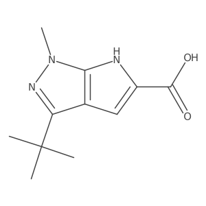 3-(tert-Butyl)-1-methyl-1,6-dihydropyrrolo[2,3-c]pyrazole-5-carboxylic acid Structure