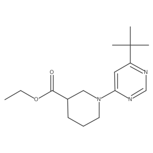 Ethyl 1-(6-tert-butylpyrimidin-4-yl)piperidine-3-carboxylate Structure