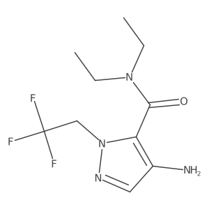 4-Amino-N,N-diethyl-1-(2,2,2-trifluoroethyl)-1H-pyrazole-5-carboxamide结构式