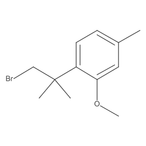 1-(1-Bromo-2-methylpropan-2-yl)-2-methoxy-4-methylbenzene结构式