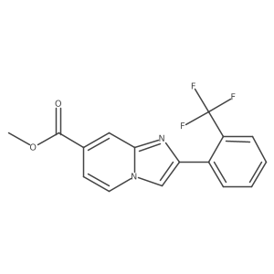 Methyl 2-[2-(trifluoromethyl)phenyl]imidazo[1,2-a]pyridine-7-carboxylate结构式