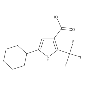 5-cyclohexyl-2-(trifluoromethyl)-1H-pyrrole-3-carboxylic acid结构式