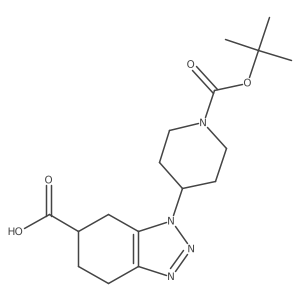1-{1-[(tert-butoxy)carbonyl]piperidin-4-yl}-4,5,6,7-tetrahydro-1H-1,2,3-benzotriazole-6-carboxylic acid Structure