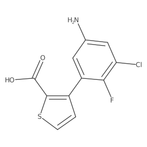 3-(5-Amino-3-chloro-2-fluorophenyl)thiophene-2-carboxylic acid Structure