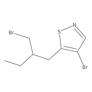 4-Bromo-5-[2-(bromomethyl)butyl]-1,2-thiazole Structure