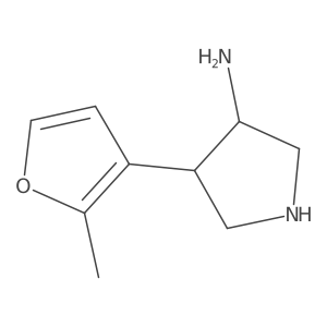 4-(2-Methylfuran-3-yl)pyrrolidin-3-amine结构式