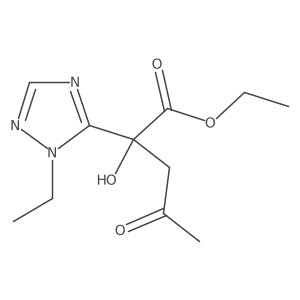 ethyl 2-(1-ethyl-1H-1,2,4-triazol-5-yl)-2-hydroxy-4-oxopentanoate Structure