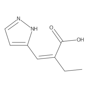 (2E)-2-[(1H-pyrazol-3-yl)methylidene]butanoic acid结构式