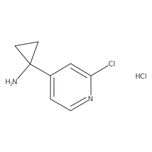 1-(2-Chloropyridin-4-yl)cyclopropan-1-amine;hydrochloride Structure