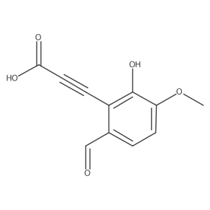 3-(6-Formyl-2-hydroxy-3-methoxyphenyl)prop-2-ynoic acid Structure