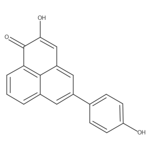 2-hydroxy-5-(4-hydroxyphenyl)-1H-phenalen-1-one结构式