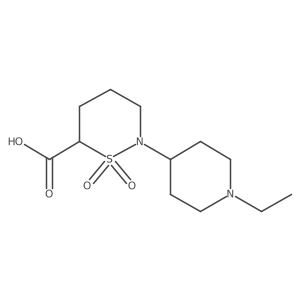 2-(1-Ethylpiperidin-4-yl)-1,1-dioxo-1lambda6,2-thiazinane-6-carboxylic acid结构式