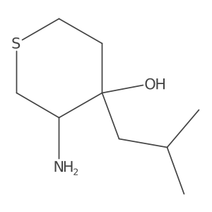 3-Amino-4-(2-methylpropyl)thian-4-ol Structure