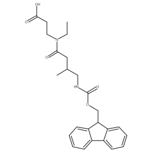3-[N-ethyl-4-({[(9H-fluoren-9-yl)methoxy]carbonyl}amino)-3-methylbutanamido]propanoic acid Structure