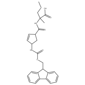 2-{[4-({[(9H-fluoren-9-yl)methoxy]carbonyl}amino)cyclopent-2-en-1-yl]formamido}-3-methoxy-2-methylpropanoic acid结构式