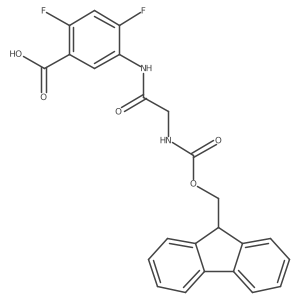 5-[2-({[(9H-fluoren-9-yl)methoxy]carbonyl}amino)acetamido]-2,4-difluorobenzoic acid Structure