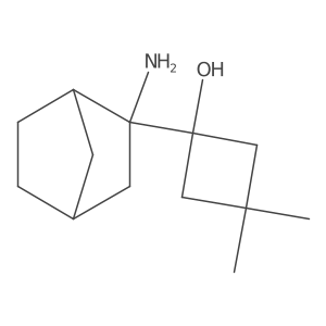 1-{2-Aminobicyclo[2.2.1]heptan-2-yl}-3,3-dimethylcyclobutan-1-ol结构式