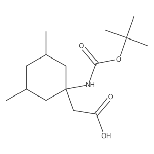 2-(1-{[(Tert-butoxy)carbonyl]amino}-3,5-dimethylcyclohexyl)acetic acid结构式