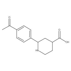 2-(4-Acetylphenyl)piperidine-4-carboxylic acid Structure