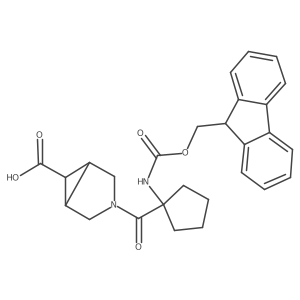 3-[1-({[(9H-fluoren-9-yl)methoxy]carbonyl}amino)cyclopentanecarbonyl]-3-azabicyclo[3.1.0]hexane-6-carboxylic acid Structure