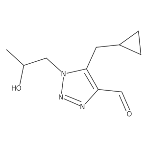 5-(cyclopropylmethyl)-1-(2-hydroxypropyl)-1H-1,2,3-triazole-4-carbaldehyde Structure