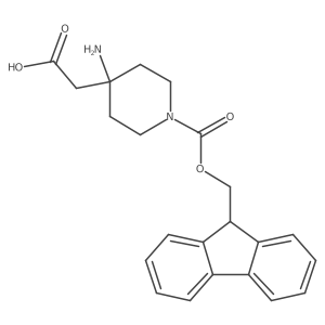 2-(4-amino-1-{[(9H-fluoren-9-yl)methoxy]carbonyl}piperidin-4-yl)acetic acid Structure