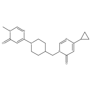 6-{4-[(4-Cyclopropyl-6-oxo-1,6-dihydropyrimidin-1-yl)methyl]piperidin-1-yl}-3-methyl-3,4-dihydropyrimidin-4-one Structure