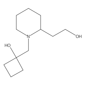 1-{[2-(2-Hydroxyethyl)piperidin-1-yl]methyl}cyclobutan-1-ol Structure