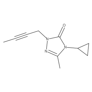 1-(but-2-yn-1-yl)-4-cyclopropyl-3-methyl-4,5-dihydro-1H-1,2,4-triazol-5-one Structure