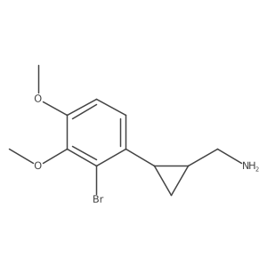 rac-[(1R,2R)-2-(2-bromo-3,4-dimethoxyphenyl)cyclopropyl]methanamine Structure