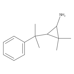rac-(1R,3S)-2,2-dimethyl-3-(2-phenylpropan-2-yl)cyclopropan-1-amine结构式