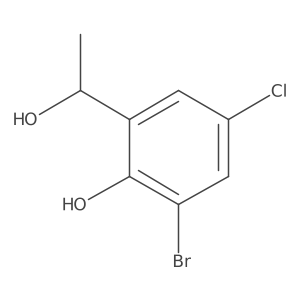2-bromo-4-chloro-6-[(1R)-1-hydroxyethyl]phenol Structure
