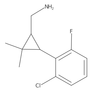 rac-[(1R,3R)-3-(2-chloro-6-fluorophenyl)-2,2-dimethylcyclopropyl]methanamine Structure