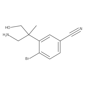 3-(1-Amino-3-hydroxy-2-methylpropan-2-yl)-4-bromobenzonitrile结构式