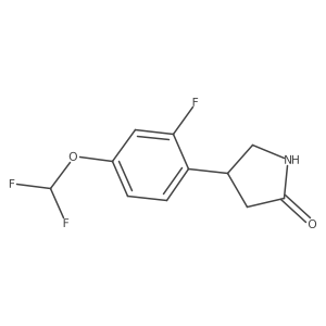 4-[4-(Difluoromethoxy)-2-fluorophenyl]pyrrolidin-2-one结构式
