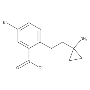 1-[2-(5-Bromo-3-nitropyridin-2-yl)ethyl]cyclopropan-1-amine结构式
